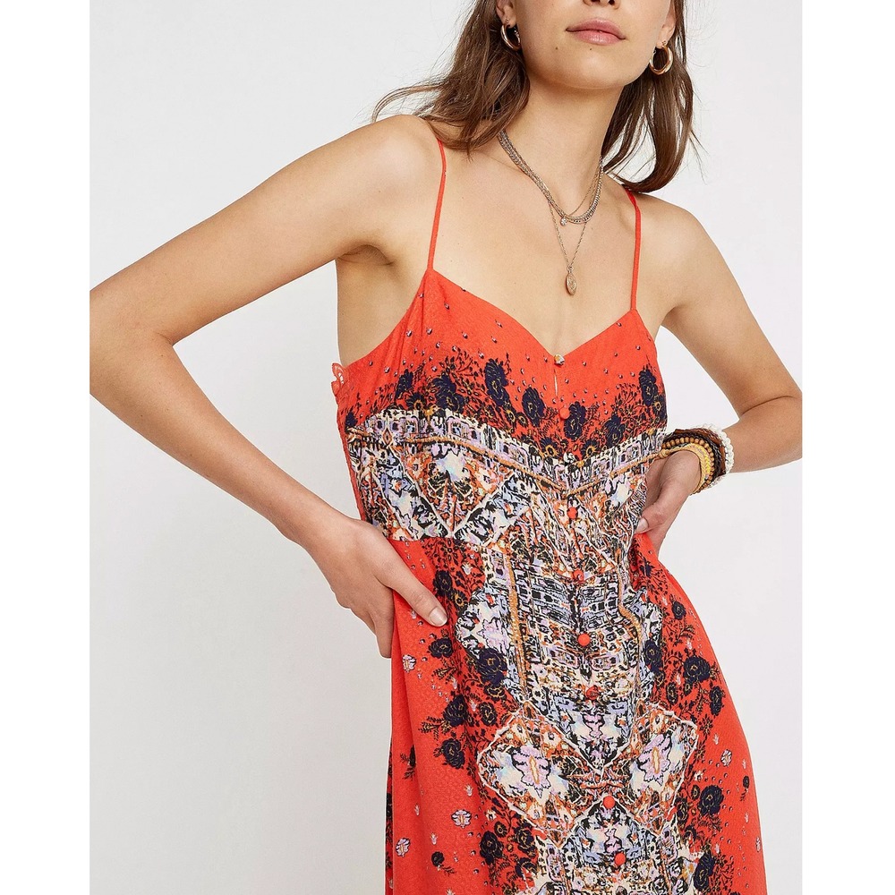 Intimately Free People Morning Song Maxi Dress, Cherry Combo,XS (NWOT) - Picture 9 of 15